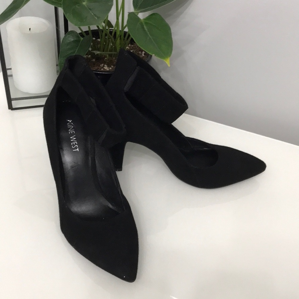 Brand New Suede Pumps with Ankle Strap